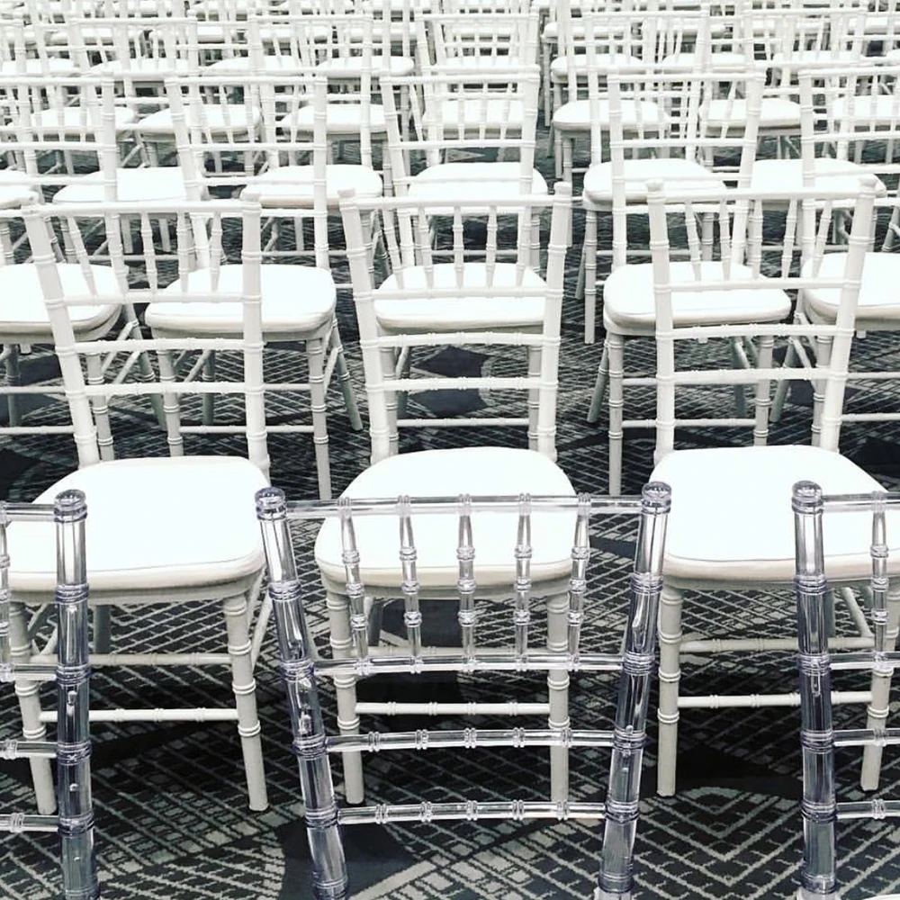  Оптовая продажа прозрачные свадебные стулья Chiavari для наружной садовой