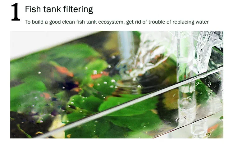 Filtering oxygen-supplying aquarium fish tank external water filter