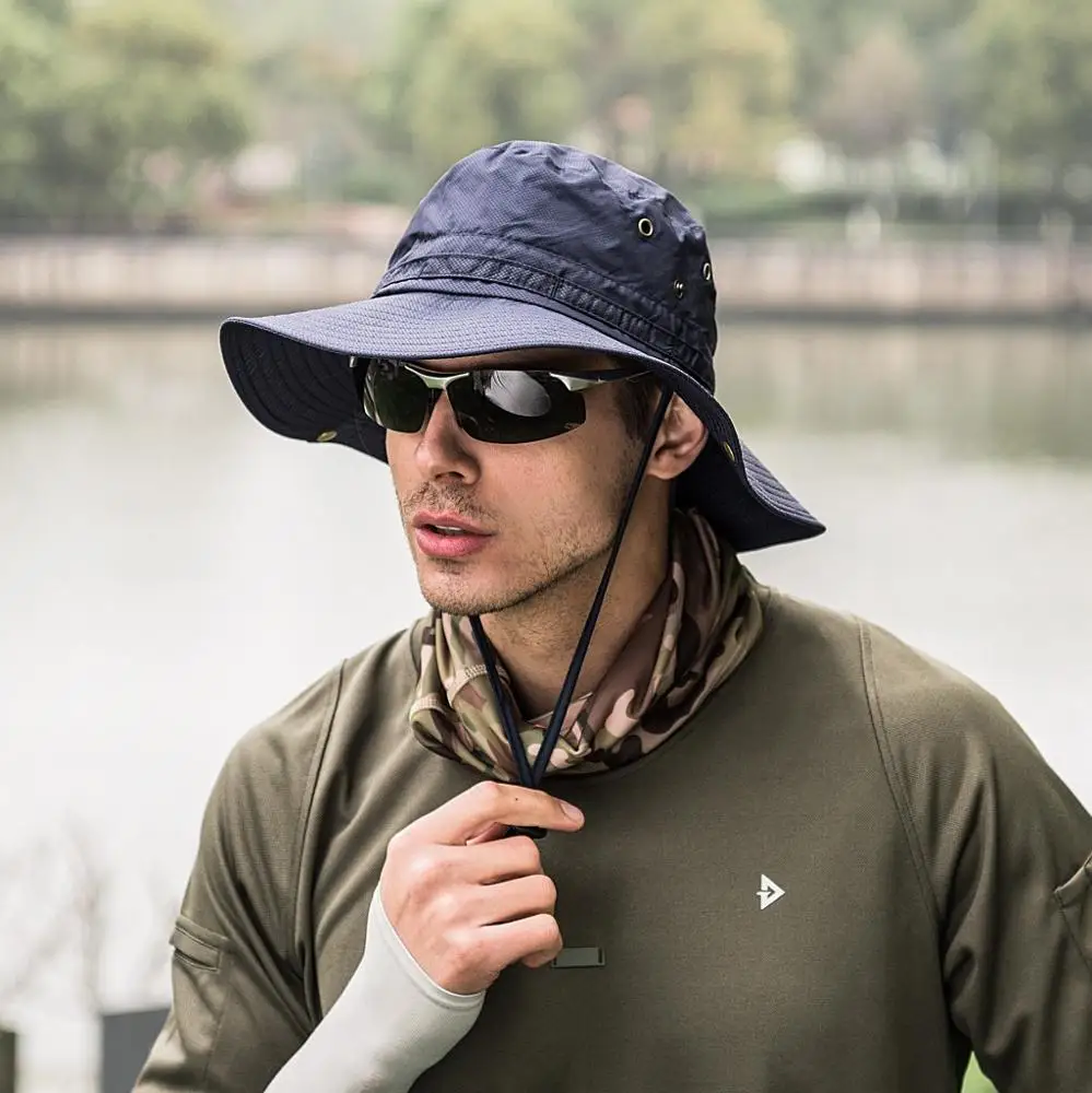 
Outdoor hat summer man cowboy cap UV sunshade fisherman fishing cap riding quick-drying cap 