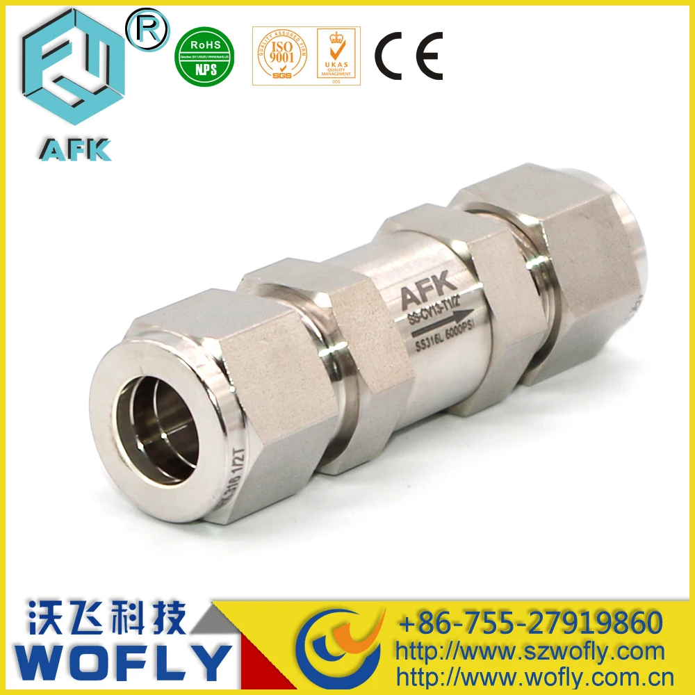 Пружинный газовый мини-обратный клапан высокого давления