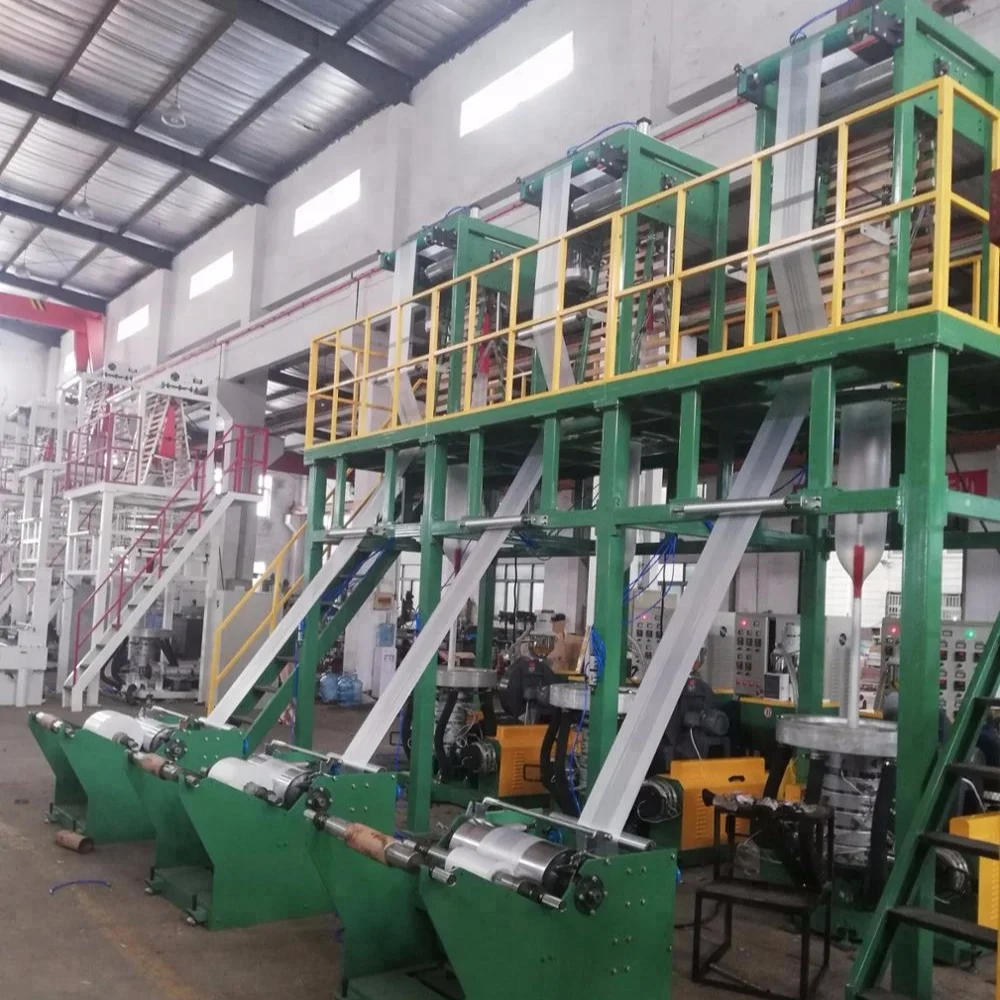 
600mm Three Head ABA Three Layer Blown Film Machine Extrusion Blow Moulding PE Engineers Available to Service Machinery Overseas 