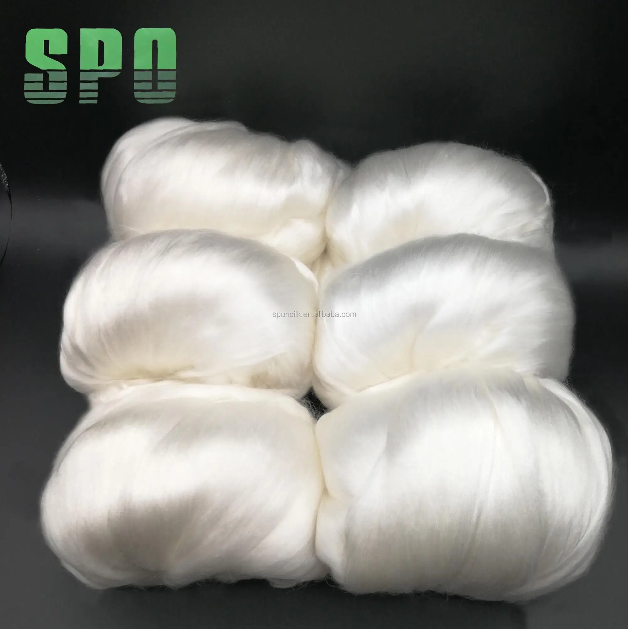 100 Pure Undyed Silk Fiber Silk Tops Soft RED White Traditional Technics Good Pattern Color BLOSSOM Material Spinning Gloss Type