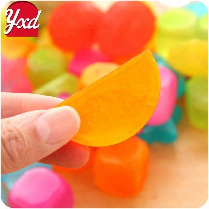 6Pcs Reusable Ice Cube BPA Free Plastic Squares Ice Cubes Colorful Refreezable Ice Cubes For Drinks Whiskey Vodka Coffee