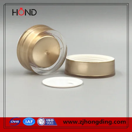 wholesale acrylic jar 30ml gold round cosmetic 30g skin care cream jar /plastic jar