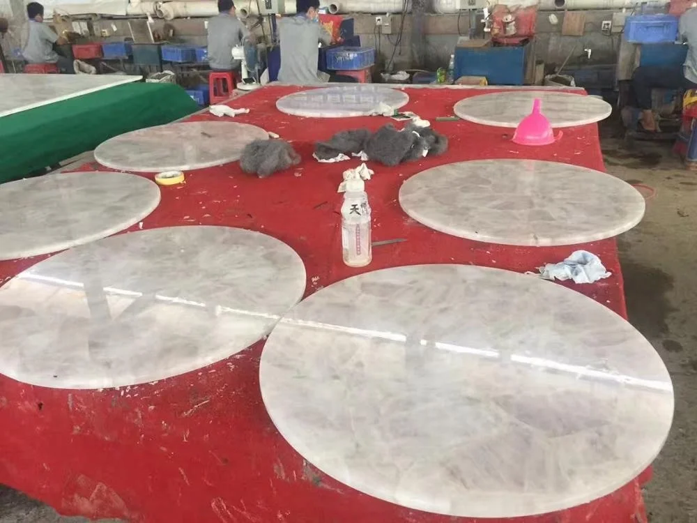 
Palatial architecture decoration natural white crystal gem stones 