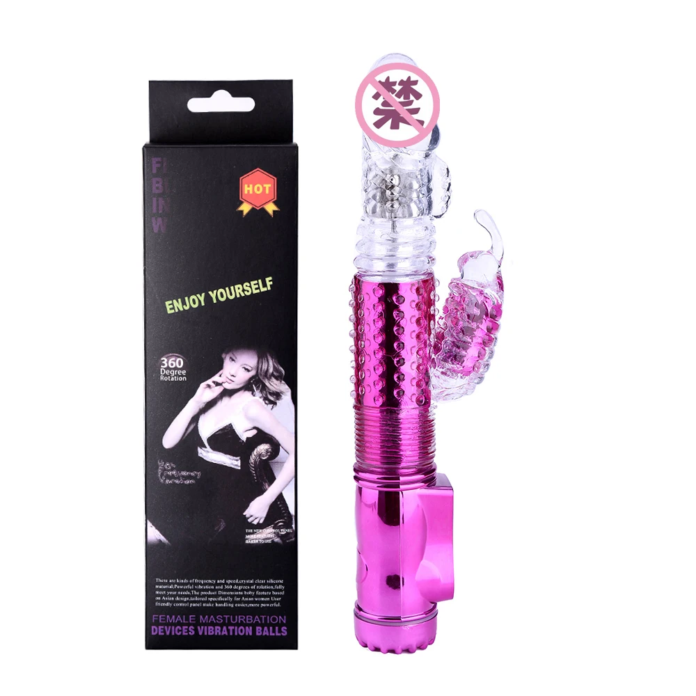 
Amazon Hot Selling Rabbit Sex Toys G Spot Thrusting Rotation Dildo Vibrators for Women 