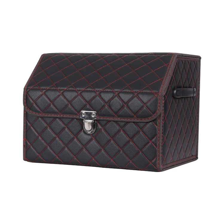 
Premium Multi-Function Foldable Pu Leather Car Trunk Storage Organizer Bin Container Box For Auto,Trunk,Suv Vehicle 