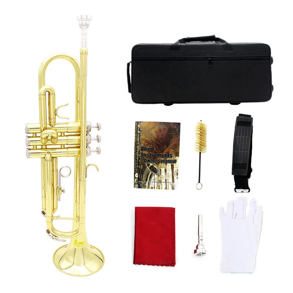 
High quality professional Eb tone gold silver trumpet wind instruments wholesale 
