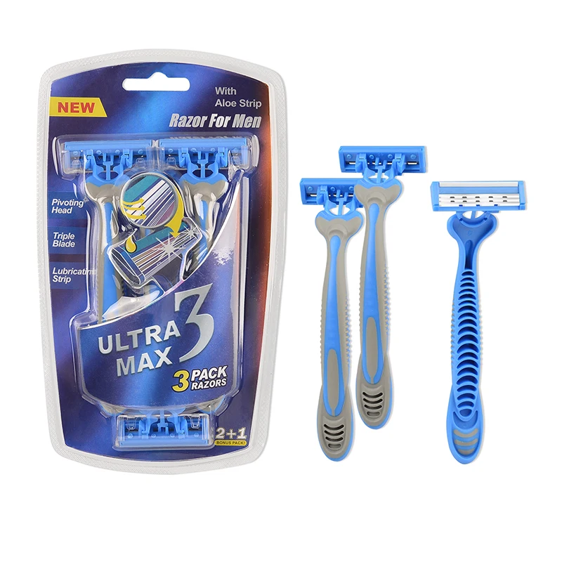 Одноразовая бритва, полиэтиленовый пакет, 3 лезвия