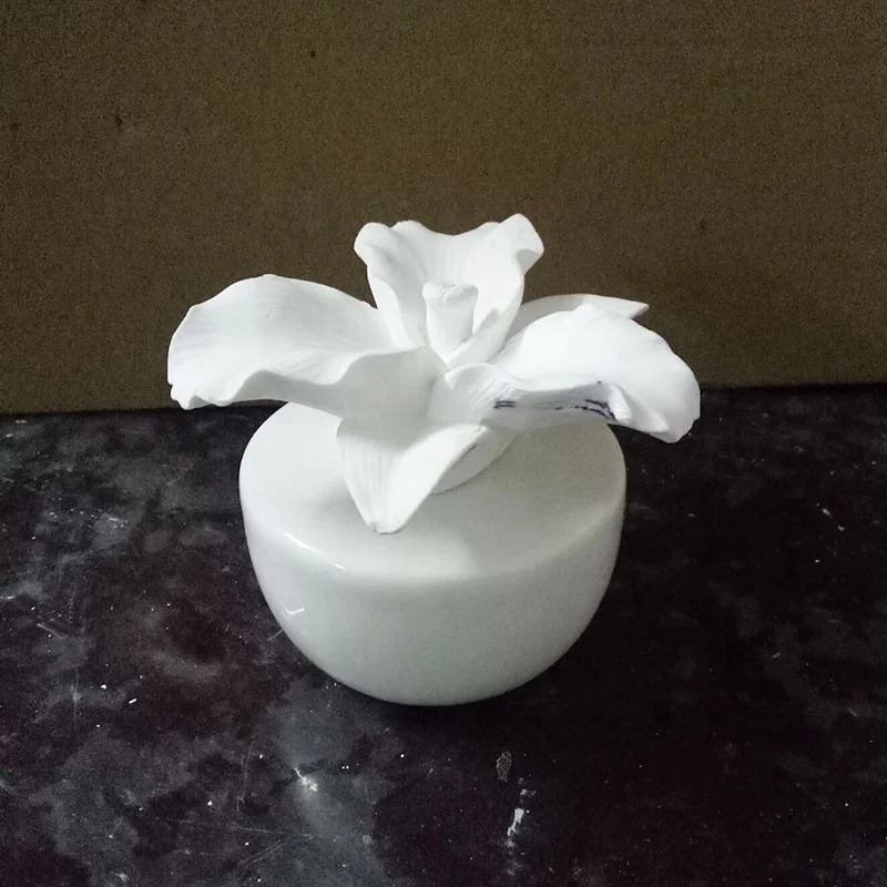 Подарочный набор ароматических цветов для дома с фарфоровой вазой