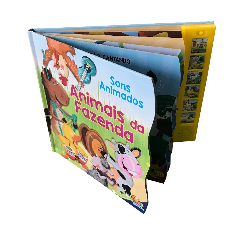 Factory Custom and Supply Hardcover Board Audio Sound Voice Book for Child Education Offset Printing Film Lamination Hard Cover