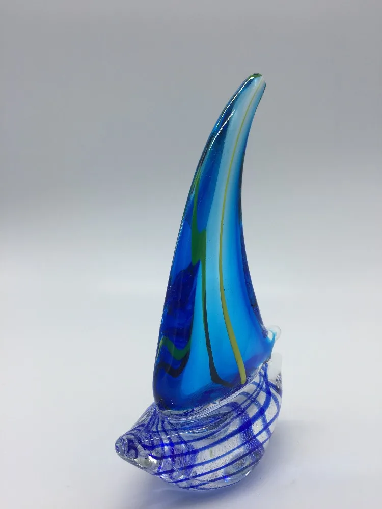 Artistic Sailboat Handmade Blown Art Glass