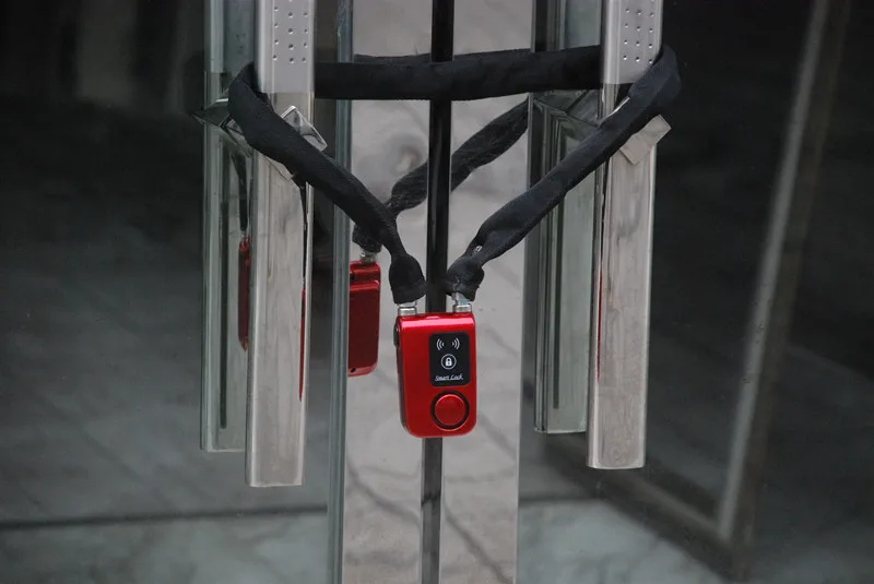 oem motorcycle security safety chain lock electric bicycle scooter smart phone app control waterproof alarm padlock