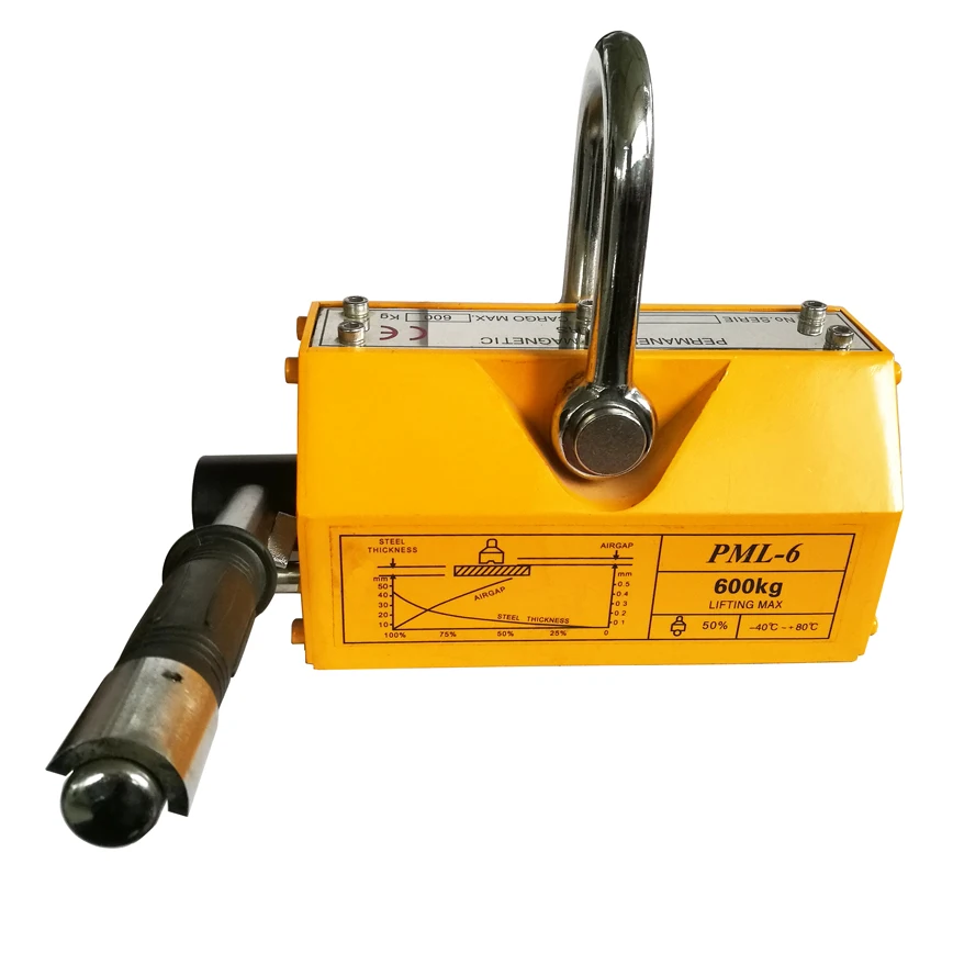 2018 hot sales 1 ton manual permanent magnet lifter crane