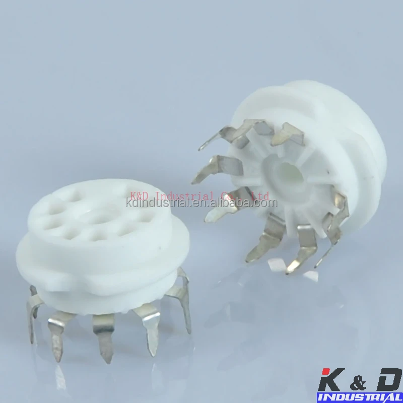 12AX7 ECC82 6922 6DJ8 9Pin Ceramic PCB Mount B9A Base Tube Socket