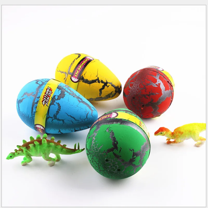 Novelty Dinosaur Egg Magic Hatching Growing Dinosaur Toys 12*8cm Dinosaur Fossils Eggs For Kids