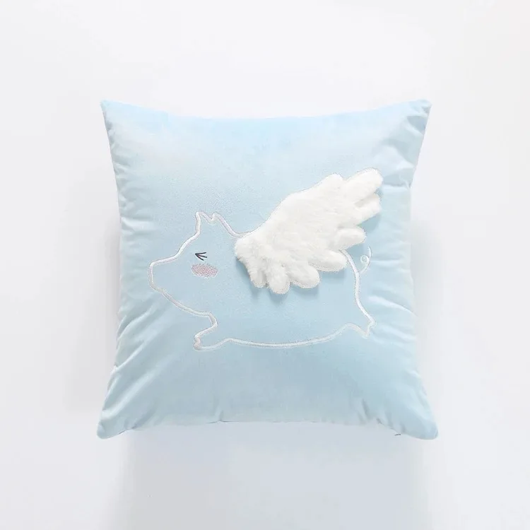 Cloud  Flannelette Home Decorative Square Throw Cushion Cover Sofa Waist throw pillow cover set