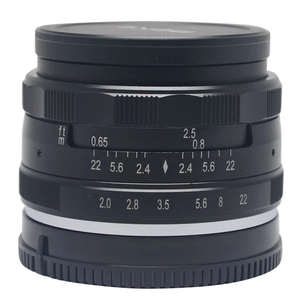 Meike 50mm F2.0 Large Aperture Manual Focus Lens for Fuji X Mount X-A1/A2 X-E1/E2/E2S, X-M1 XT1/T10/T20 Mirrorless APS-C Cameras