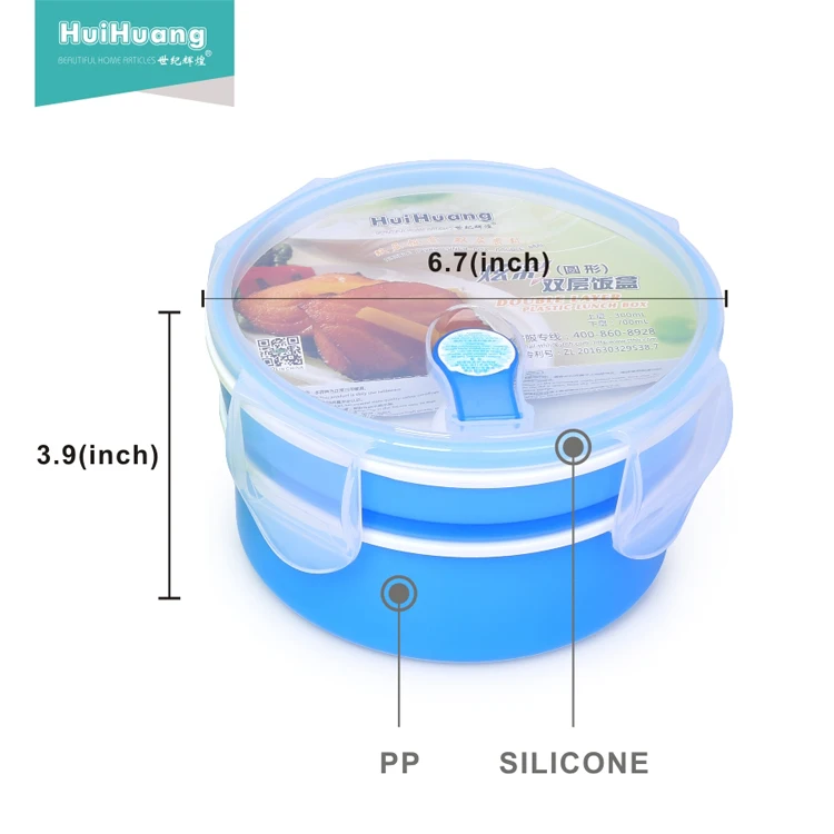 
wholesale prices for kids 2 layers portable assemble air tight food plastic container air tight container round air tight plasti 