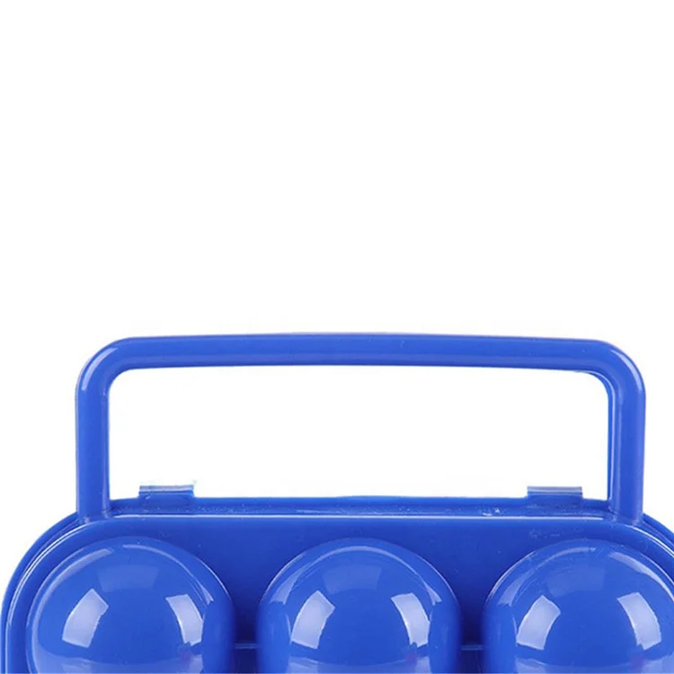 Portable 6 Eggs Holder Shockproof Egg Carrier With Locks Outdoor Egg Storage Box Case for Picnic Camping and Hiking