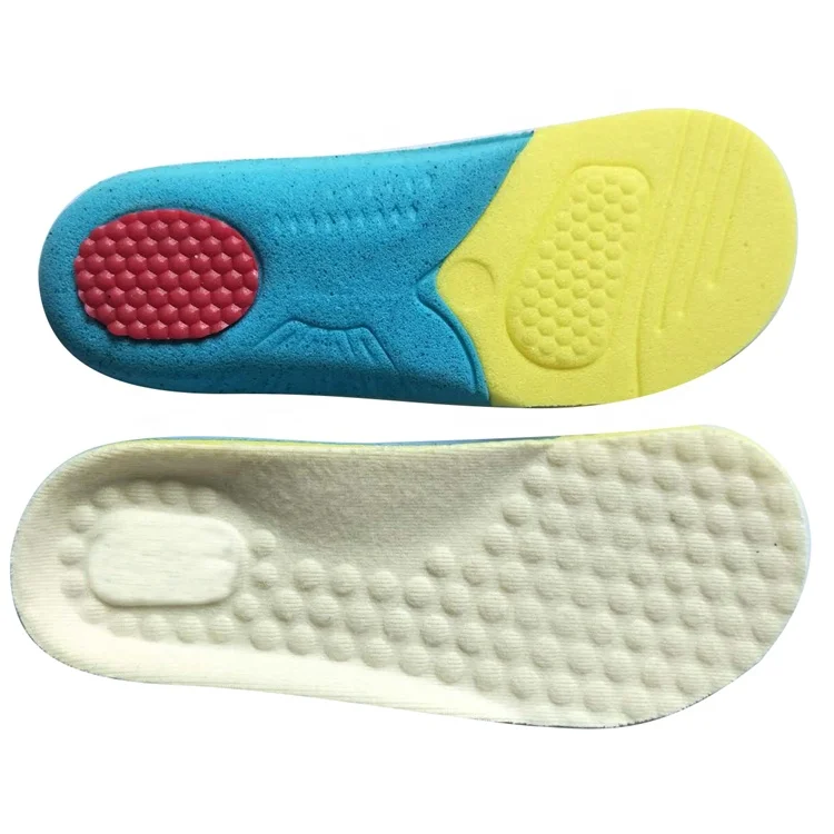 Custom logo Design Soft acupuncture  breathable Non-slip Arch Support Comfort Insole For Shoes