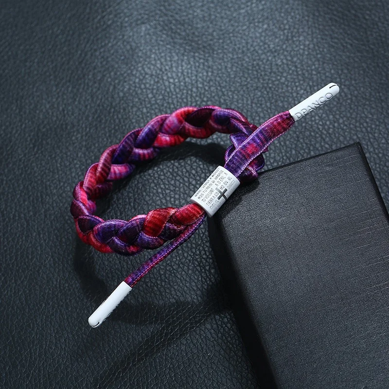 handmade cross colors make red weave cotton string bracelet adjustable