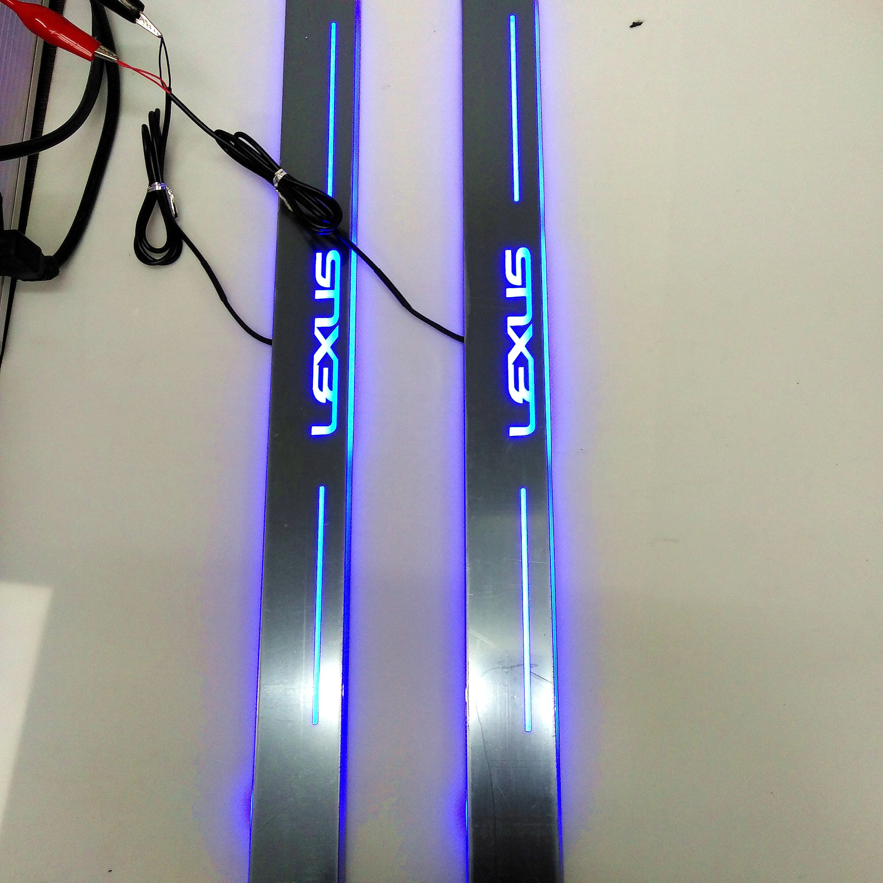 DAO Car Accessories Welcome Pedal Light Moving Door Scuff Lamp Door Sill LED Logo Light Car Led Step Light Bars