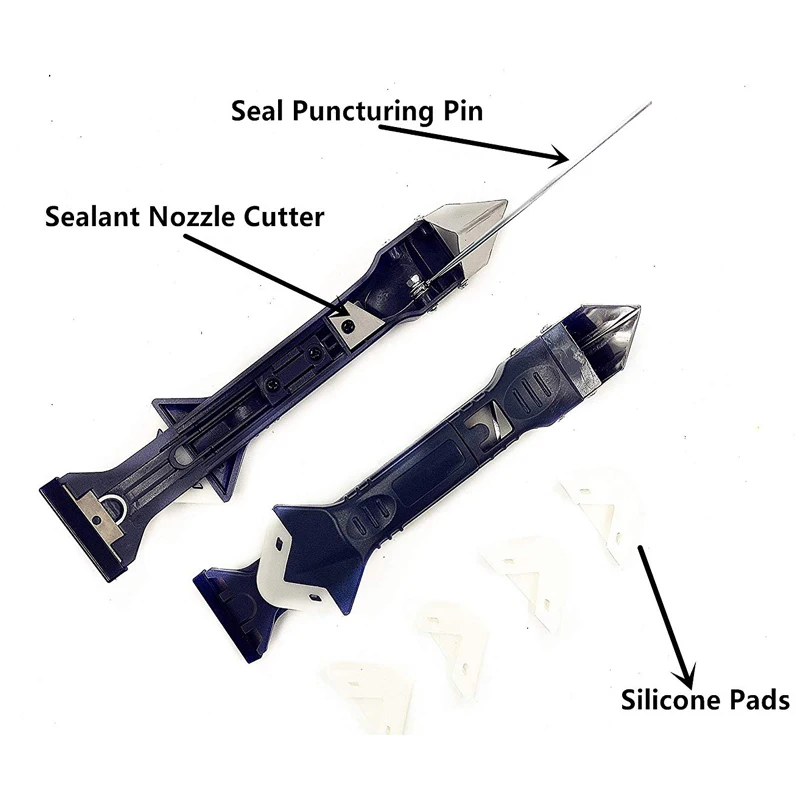 5 IN 1 SILICONE SCRAPER TOOL SILICONE SEALANT TROWEL WITH CARTRIDGE CUTTER