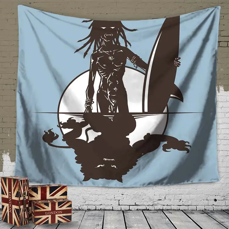  Прямая поставка из Китая настенный гобелен с принтом Rasta Lion King Size на