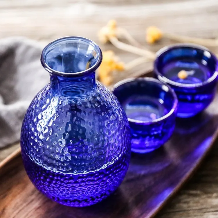 JHROC07 Elegent Fancy Japanese Style Whisky Wine Bottle with 4 Cups Set