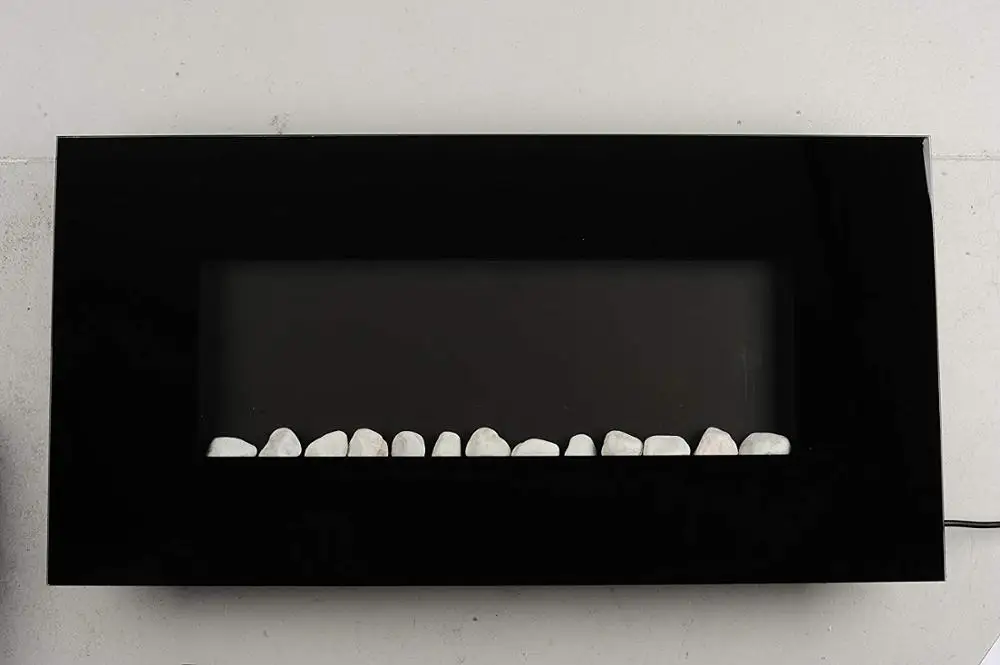 37 inch wall hanging electric wall mounted fireplace heater with remote control