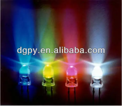 3mm 5mm led red green bicolor led tripod non-polarity