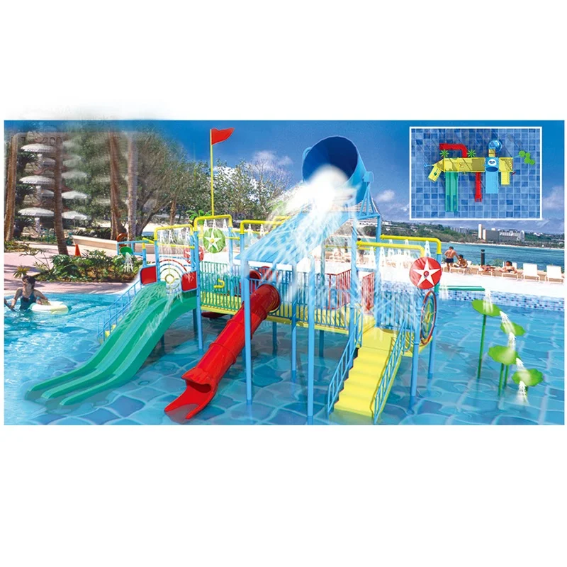 Large Plastic Outdoor Water Park Playground Equipment For Sale water slide equipment