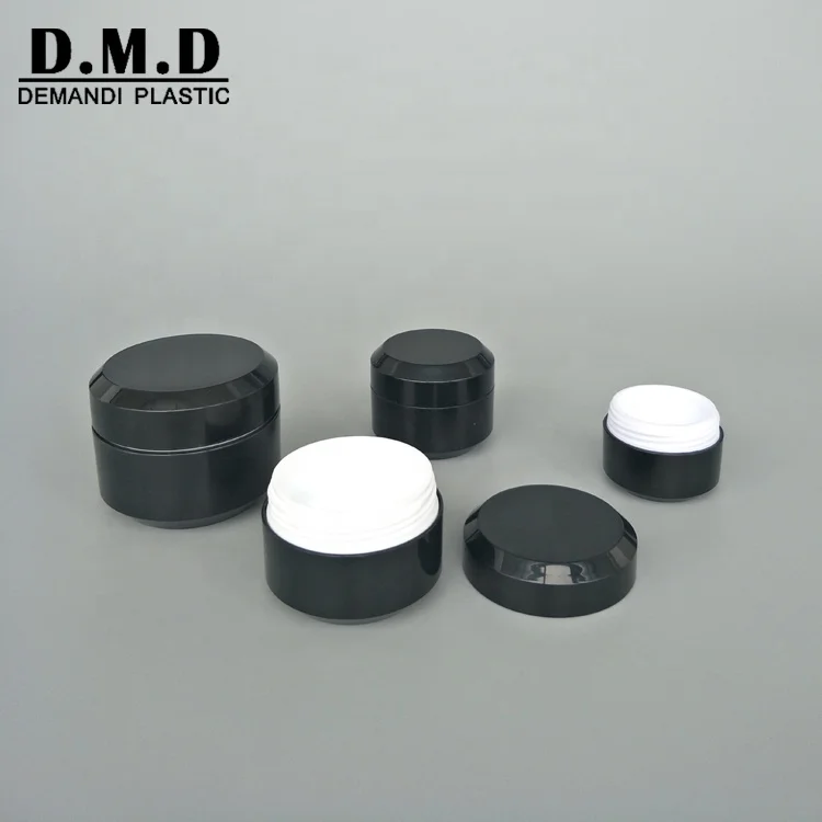 Оптовая продажа, контейнер 5 г, 5 мл, 10 мл, 15 г, 30 г, 1 унция, пластиковая пустая черная косметическая банка для УФ-геля для ногтей
