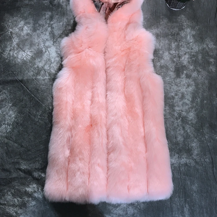 OEM factory custom made high quality faux fur coat