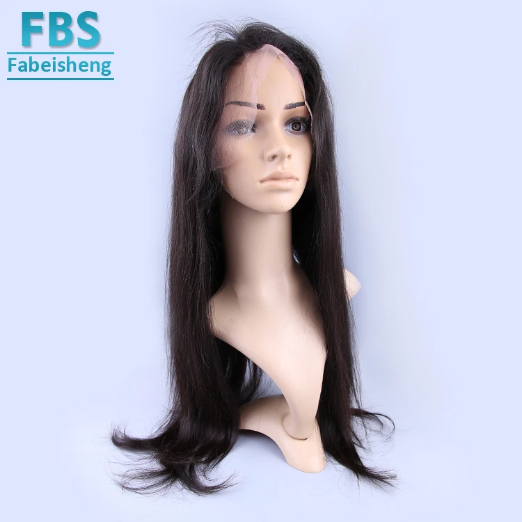 Wholesale Cuticle Aligned Unprocessed Brazilian Hair Full Lace Wig Virgin Human Hair 1b natural color
