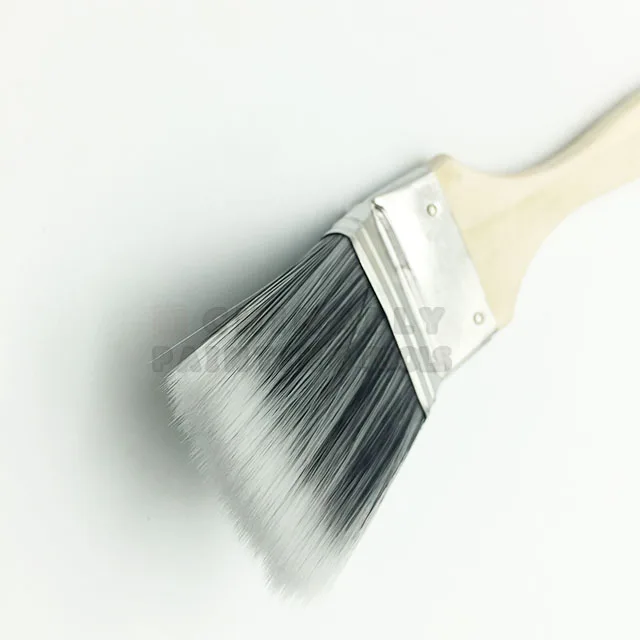 CTWHPB030  Wholesale price   Wooden Handle radiator  Paint Brush Polyester filament angle Paint Brushes
