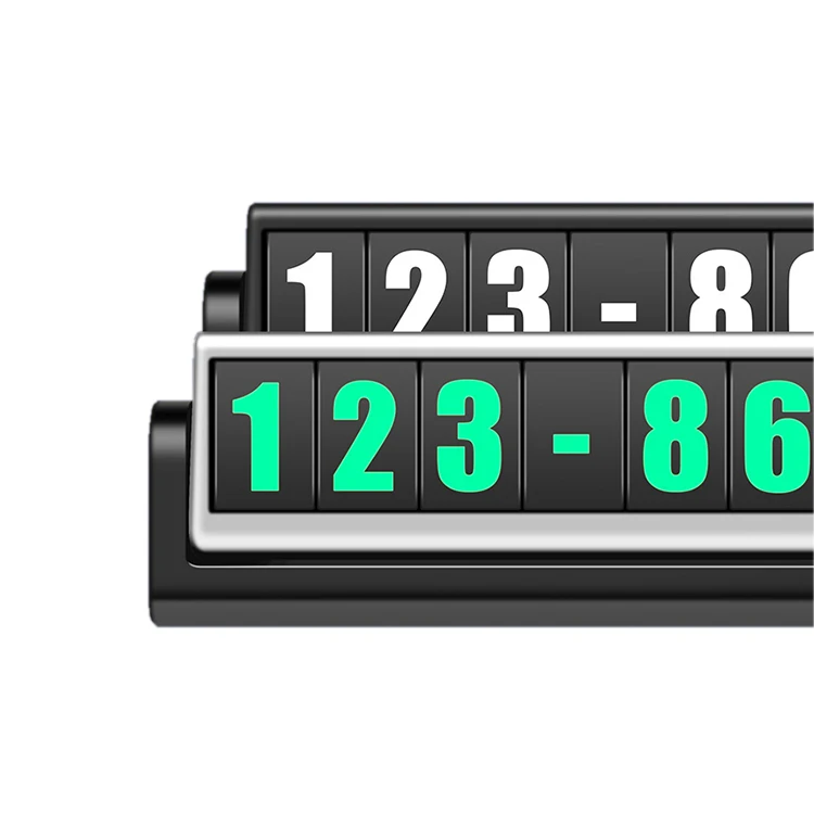 Double Phone Number Temporary Car Parking Card with Luminous Light