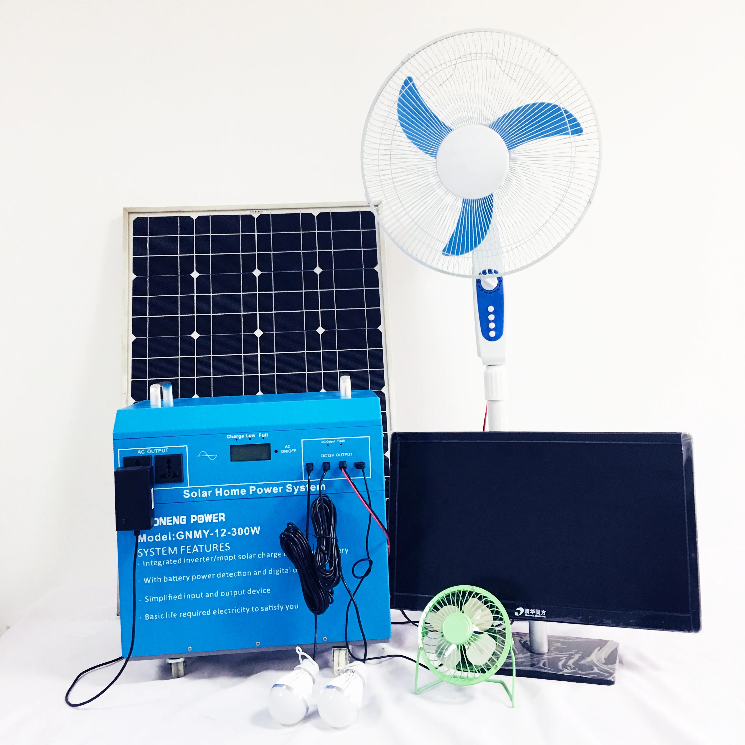 
All in one portable home use solar power system 300W 