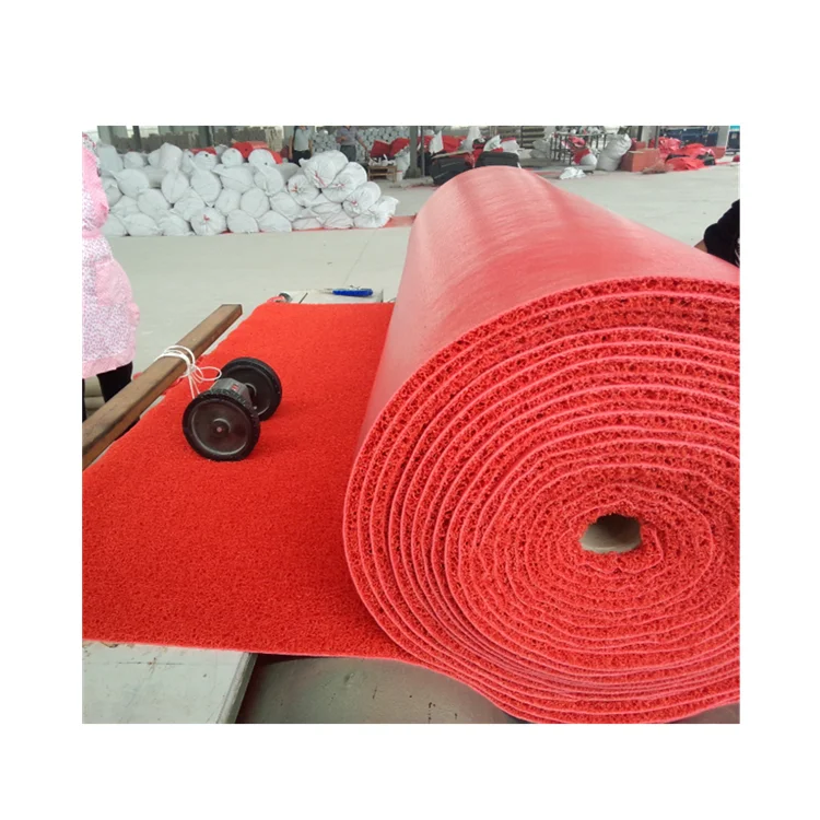 pvc spaghetti mat carpet kitchen plastic flooring rubber curly plastic mat