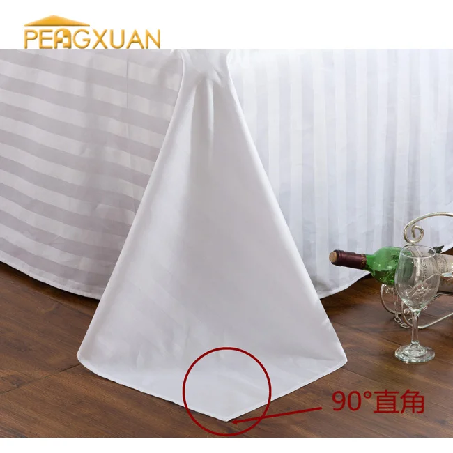 200T 250T 400T 500T White bed sheet sets linen home hotel double bed sheet cotton sheets for bed whole sale set