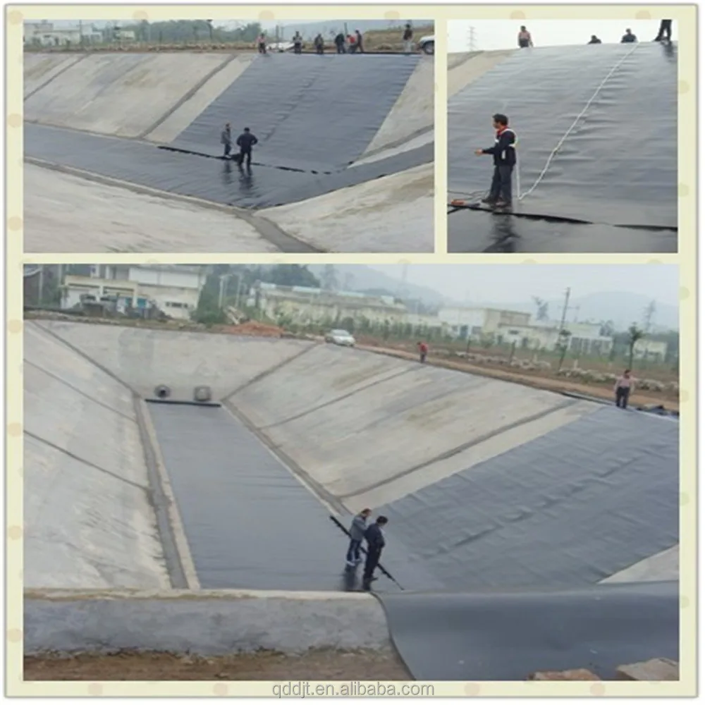 
1.5mm 2mm smooth fish farm pond liner hdpe geomembrane price 