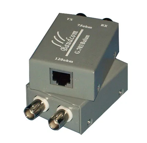 single port BNC to RJ45 75 ohm to 120 ohm E1 balun adapter
