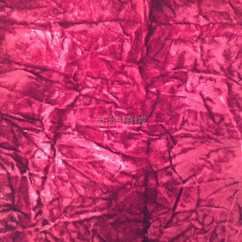 
Flocking crinkle fabric 