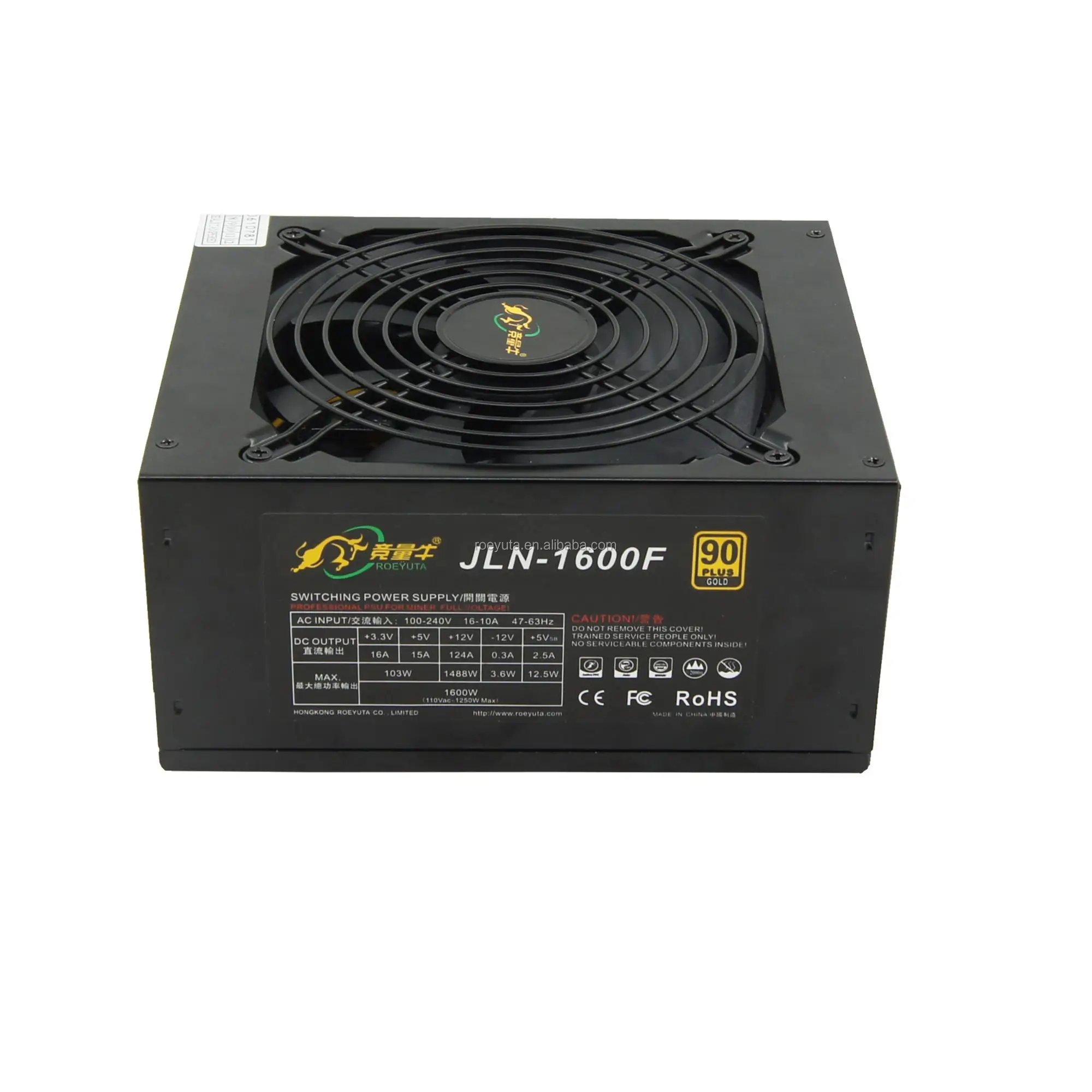 Блок питания ATX, 1250 Вт, полный модуль, вентилятор полного напряжения, бесшумный для видеосервера