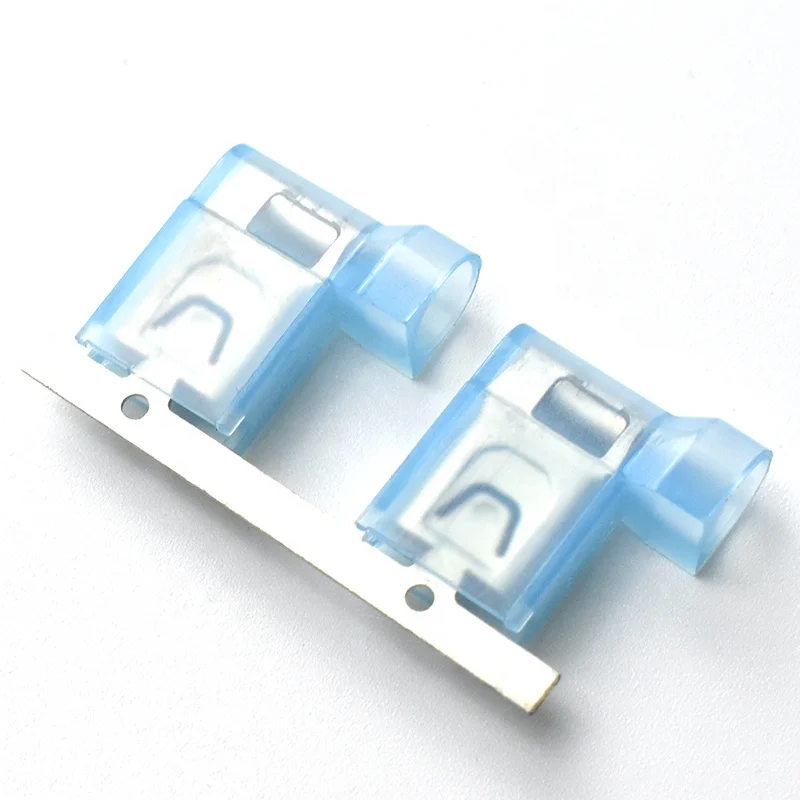 QWT FLDNY 250 Nylon Brass Fully Insulated Sleeves Female Disconnects Connector Cable Flag Spade Joints Terminal