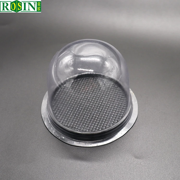 custom transparent plastic packaging cake tray round pet cake container with clear dome lid