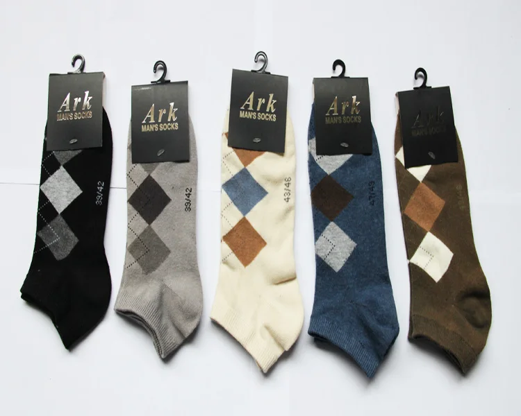 knitted thick cotton mens purple dress socks