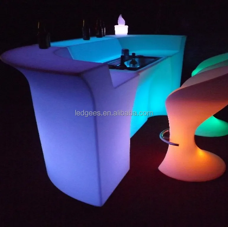 Cool Luminous Commercial Bar Counters Furniture Juice Bar Counter For Sale