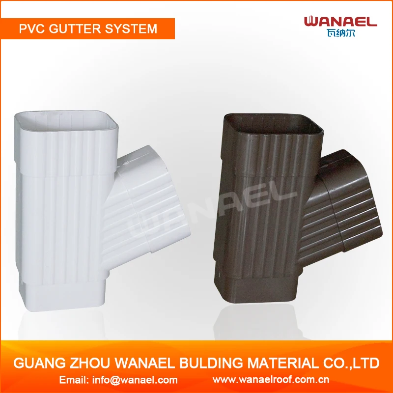 
Wanael Roofing Collect PVC Gutter In GuangZhou PVC Elbow And Tee Pipe Fittings 
